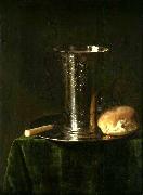 Still life with a silver beaker, simon luttichuys